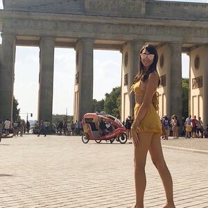 Women’s Mustard Yellow Ruffle Hem Shorts and matching crop top